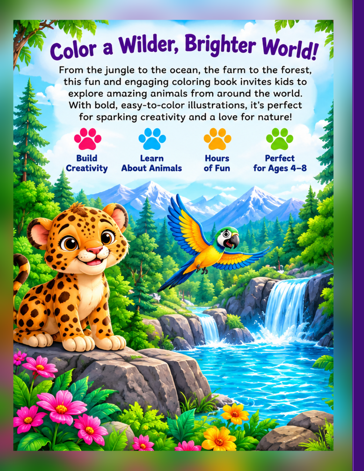 Amazing Animals Coloring Book back cover