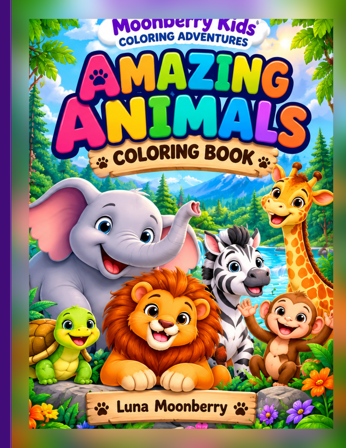 Amazing Animals Coloring Book front cover