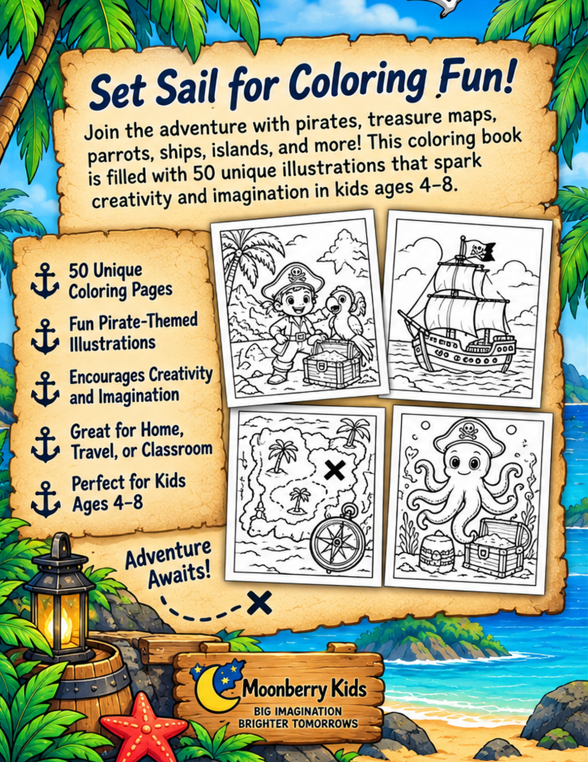 Pirate Adventures back cover