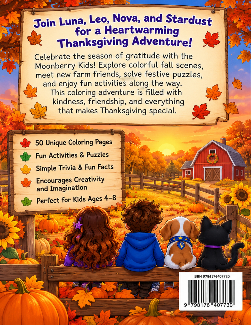 Moonberry Kids Thanksgiving back cover